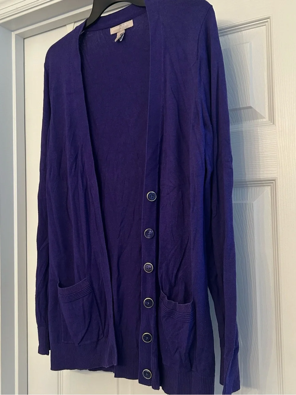 Banana Republic Purple Button-Front Cardigan Size L